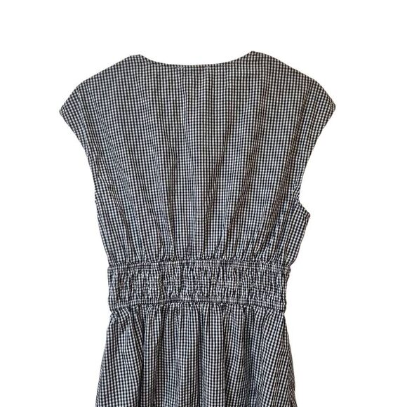Rachel Zoe Women's Black & White Gingham Cotton Dress w Pockets & Sleeveless - Picture 7 of 12